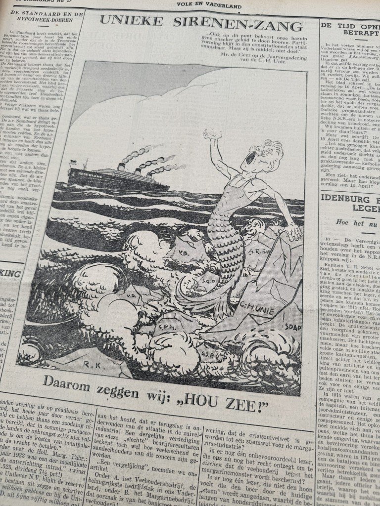 Original 1934 Dutch NSB bound volume of Volk en Vaderland newspaper — image 11