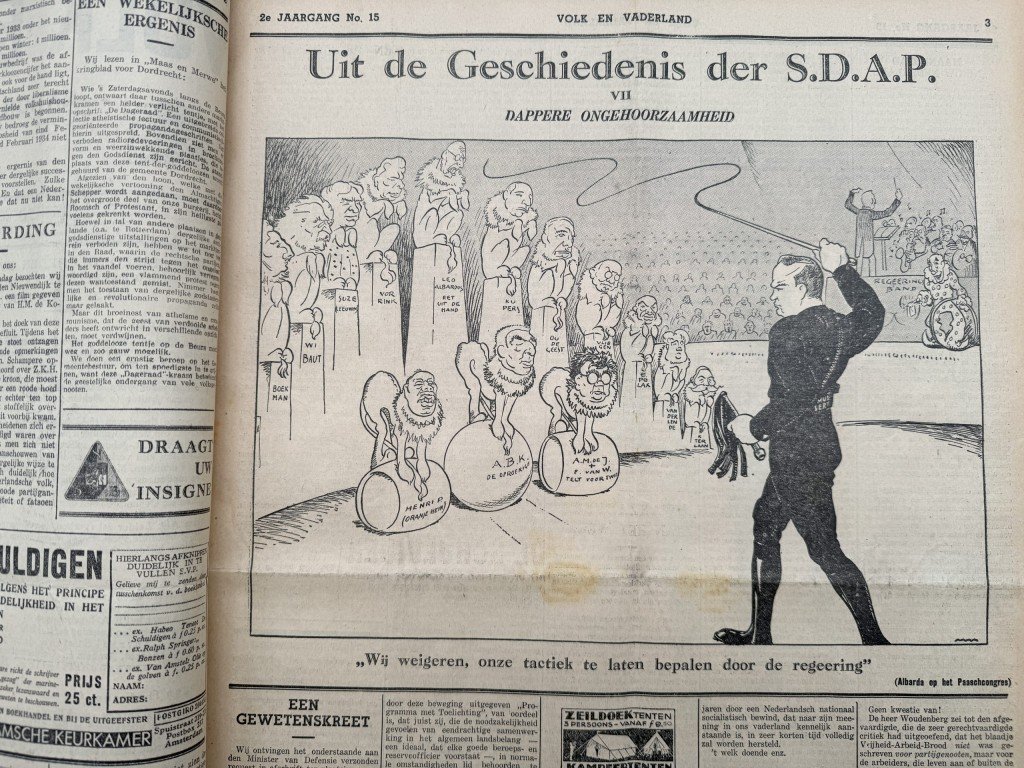 Original 1934 Dutch NSB bound volume of Volk en Vaderland newspaper — image 12