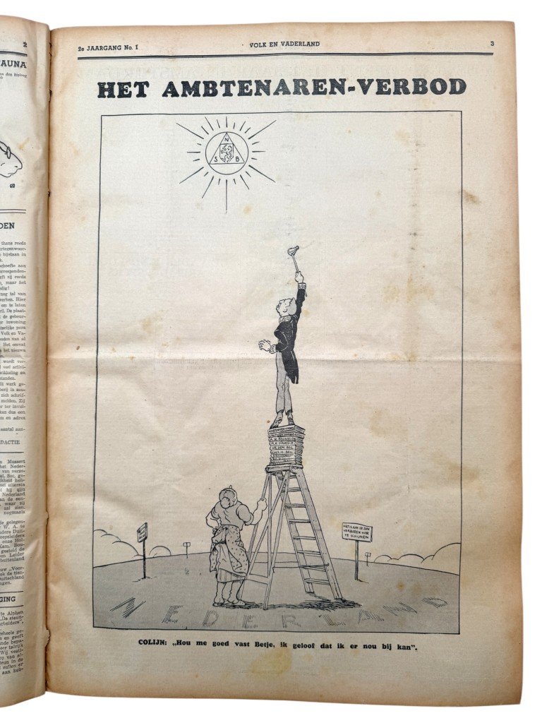 Original 1934 Dutch NSB bound volume of Volk en Vaderland newspaper — image 16