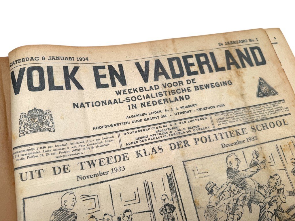 Original 1934 Dutch NSB bound volume of Volk en Vaderland newspaper — image 2