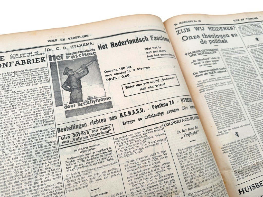 Original 1934 Dutch NSB bound volume of Volk en Vaderland newspaper — image 20