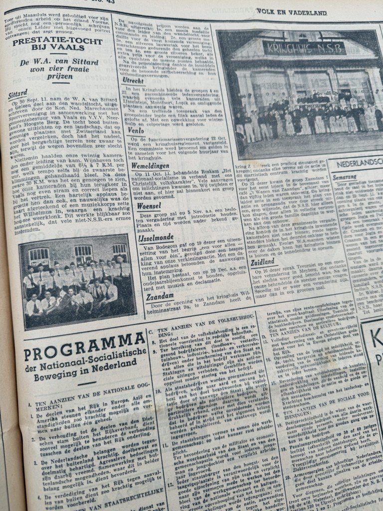 Original 1934 Dutch NSB bound volume of Volk en Vaderland newspaper — image 7