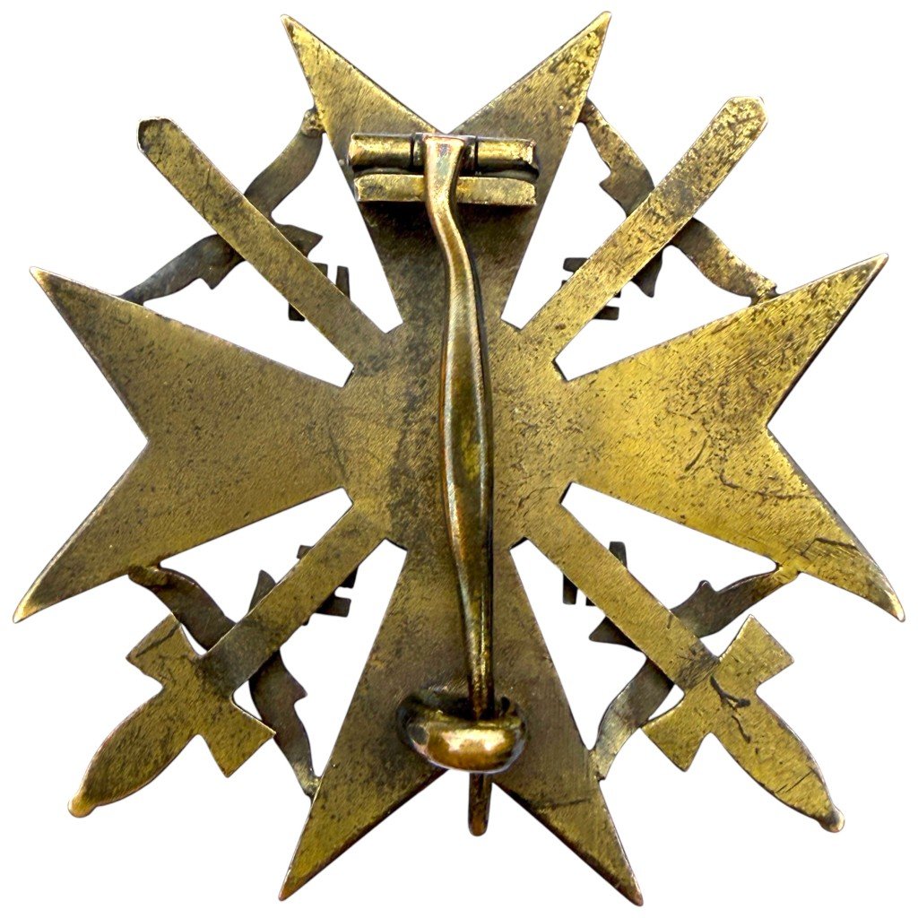 Original WWII German Spanienkreuz in Bronze mit Schwertern – Paul Meybauer — image 4