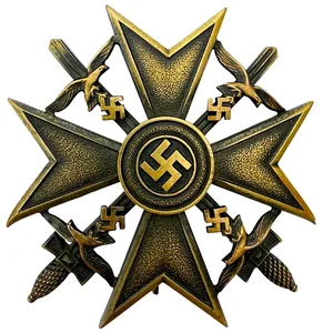 Original WWII German Spanienkreuz in Bronze mit Schwertern – Paul …