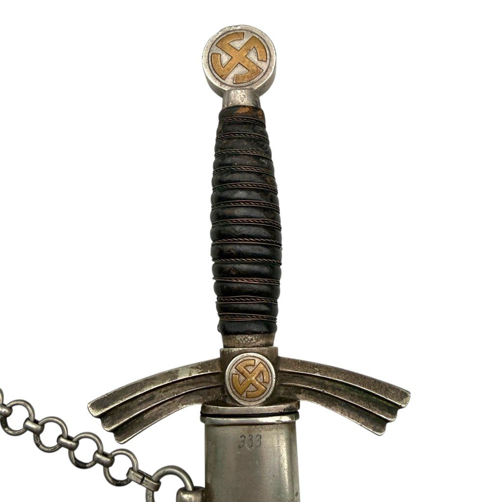 Original WWII German Luftwaffe early 1st model nickel silver borddolch — image 13