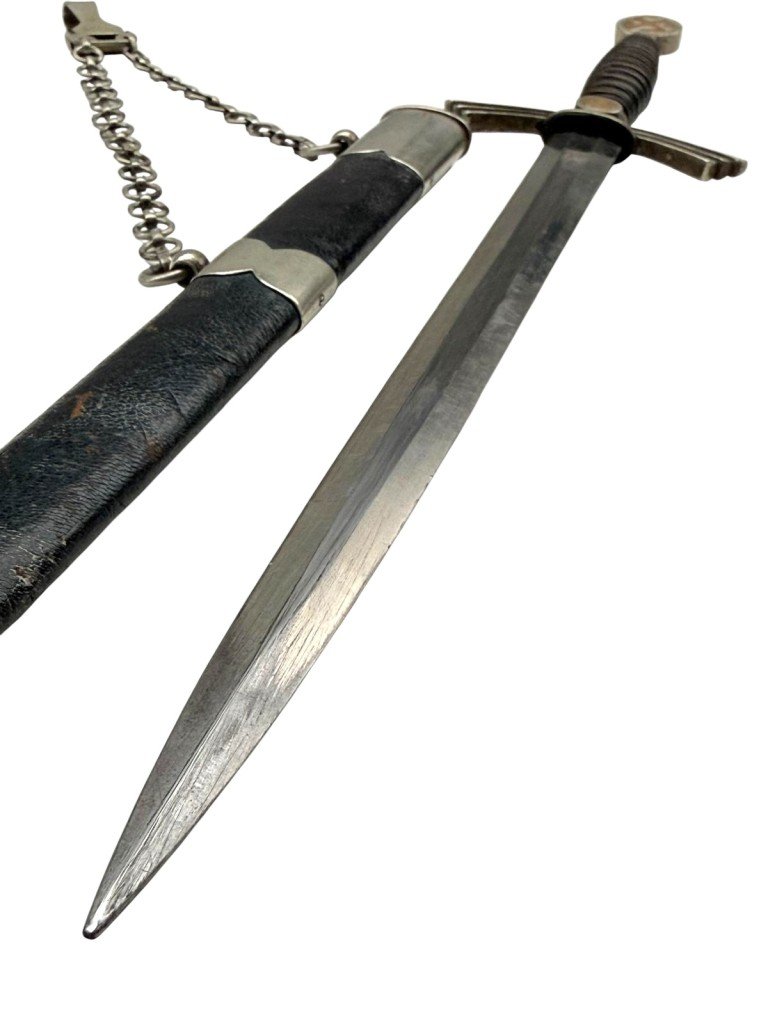 Original WWII German Luftwaffe early 1st model nickel silver borddolch — image 14