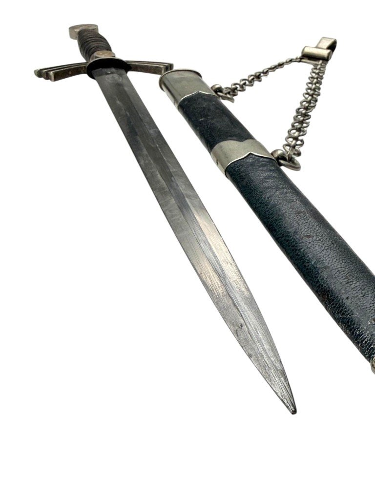 Original WWII German Luftwaffe early 1st model nickel silver borddolch — image 15