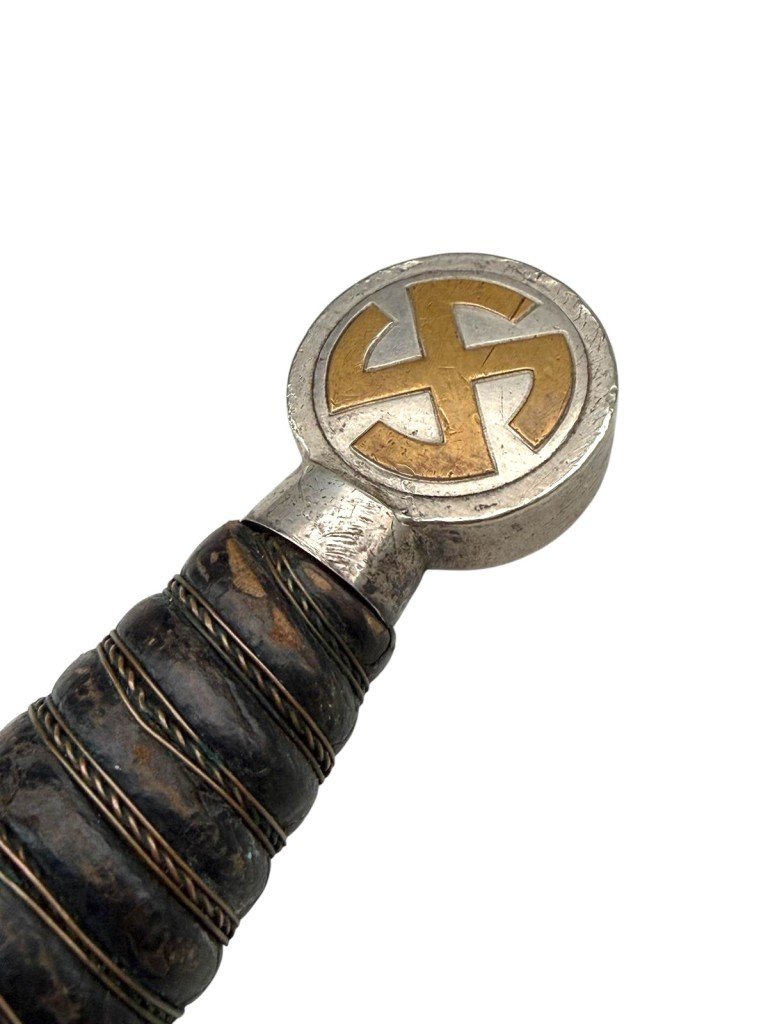 Original WWII German Luftwaffe early 1st model nickel silver borddolch — image 17