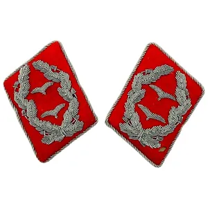 Original WWII German Luftwaffe FLAK 'Oberstleutnant' collar tabs