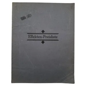 Original 1929 German 'Effekten-Preisliste' by Simon Scheuermann Ansbach, Militär-Effekten-Fabrik