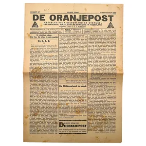 Original 1935 Dutch NSB local newspaper 'De Oranjepost' Gelderland and …