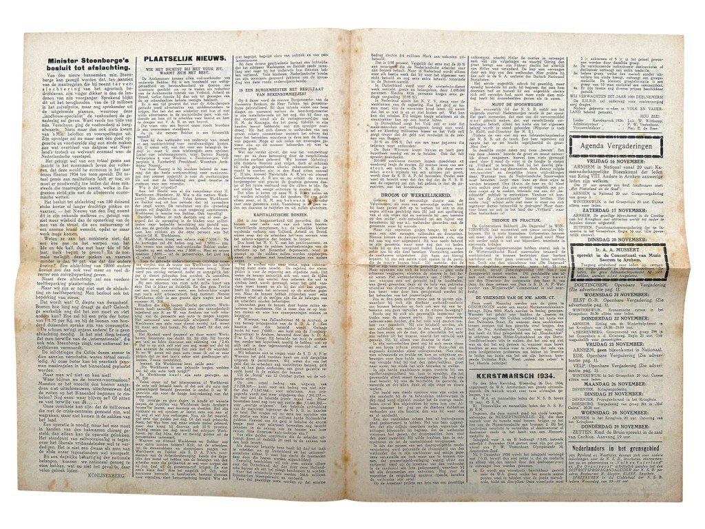 Original 1934 Dutch NSB local newspaper 'De Oranjepost' Gelderland and Overijssel — image 3