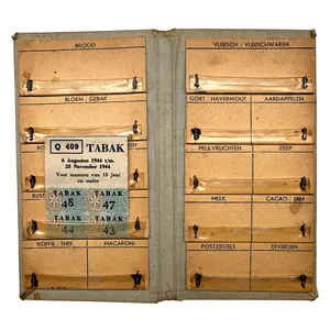 Original WWII Dutch wartime ration coupon booklet