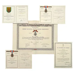 Original 1949-1957 Dutch certificate group named to C.J.M. Kretschmer de …