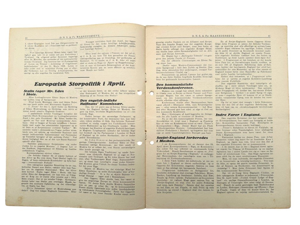 Original 1935 DNSAP magazine 'D.N.S.A.P.s Maaneds-Breve' — image 3