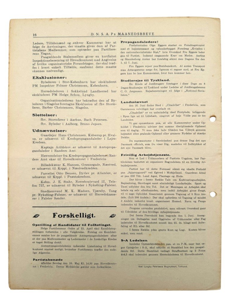 Original 1935 DNSAP magazine 'D.N.S.A.P.s Maaneds-Breve' — image 6