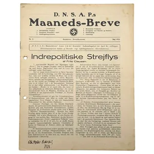Original 1935 DNSAP magazine 'D.N.S.A.P.s Maaneds-Breve'