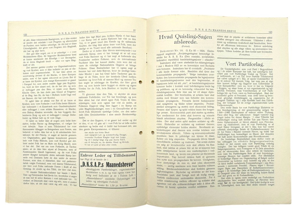 Original 1939 DNSAP magazine 'D.N.S.A.P.s Maaneds-Breve' — image 4