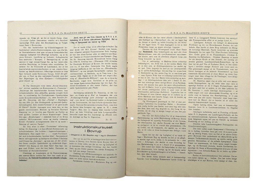 Original 1938 DNSAP magazine 'D.N.S.A.P.s Maaneds-Breve' — image 3