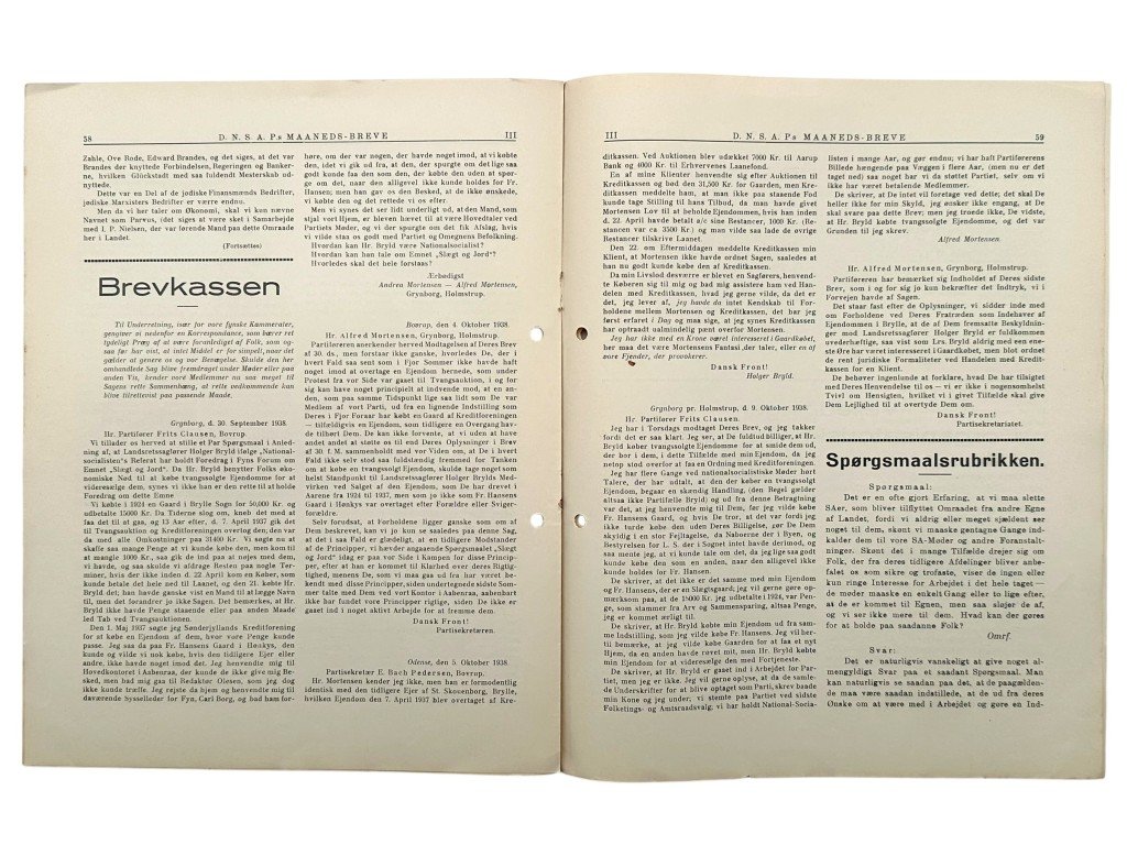 Original 1938 DNSAP magazine 'D.N.S.A.P.s Maaneds-Breve' — image 6