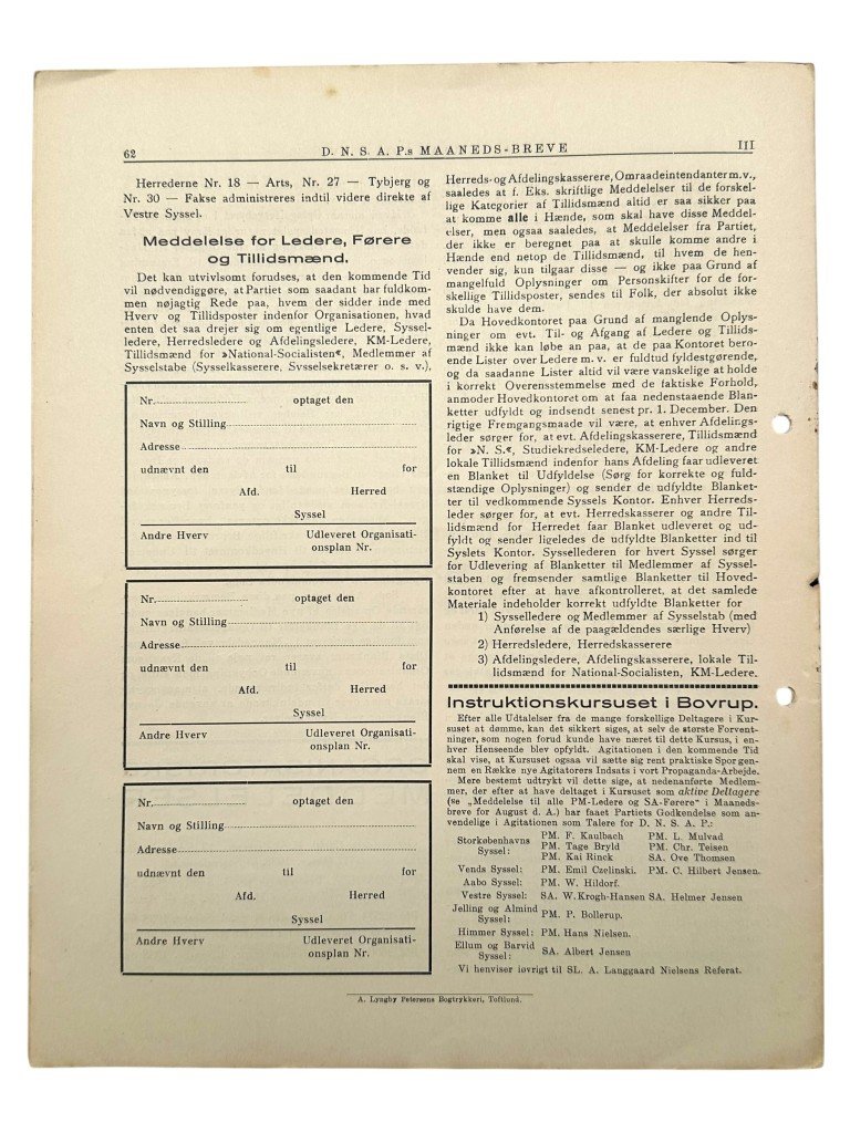 Original 1938 DNSAP magazine 'D.N.S.A.P.s Maaneds-Breve' — image 8