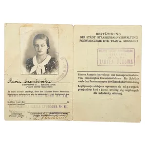 Original WWII German Schülerausweis (Legitymacja Szkolna) Warschau in Poland