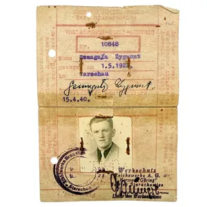 Original WWII German Vorläufiger Werks-Ausweis Reichswerke A.G. 'Hermann Göring' – …