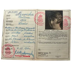 Original WWII German Personal-Ausweis (Dowód Osobisty) Krakau in Poland