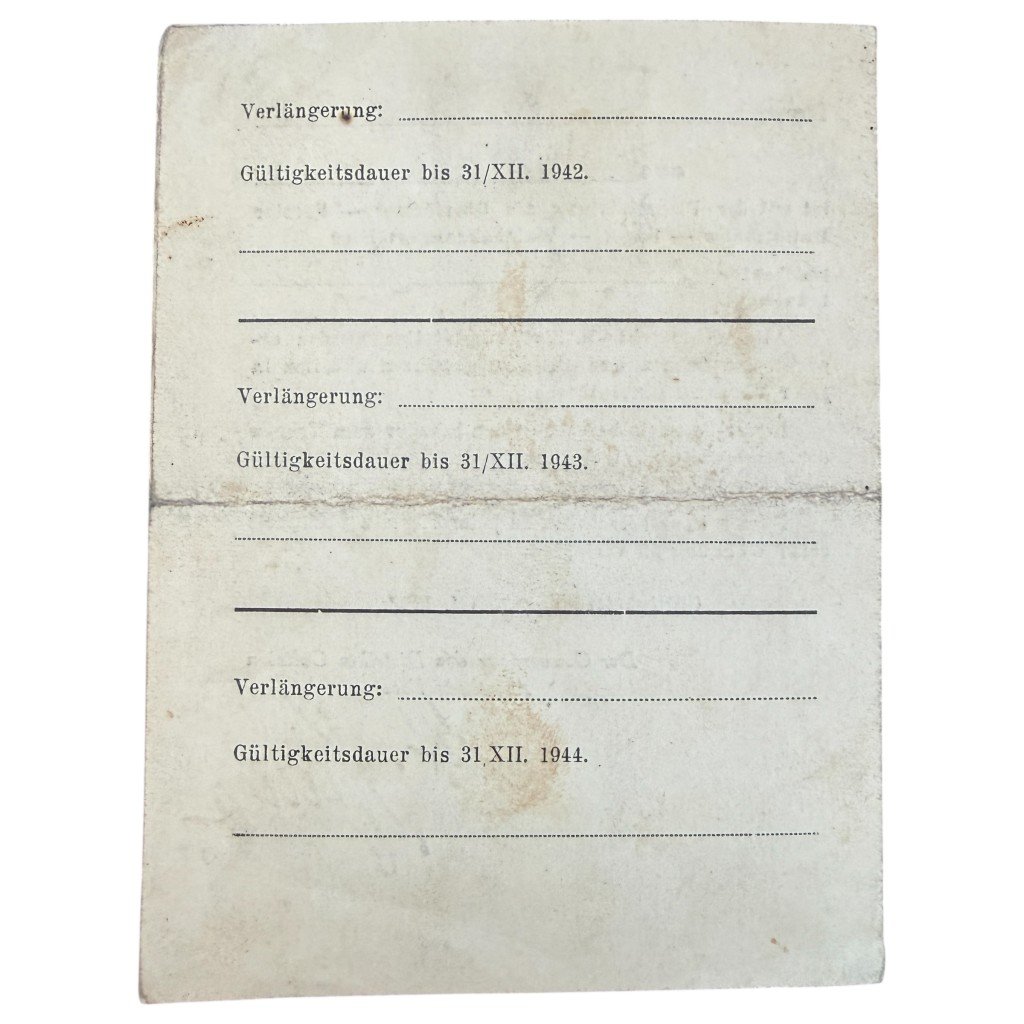 Original WWII German Dienstausweis Gouvernement des Distrikts Galizien – Abteilung Forsten — image 3
