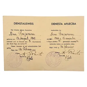 Original WWII German Dienstausweis Dienstausweis / Dienesta Apliecība from Riga …