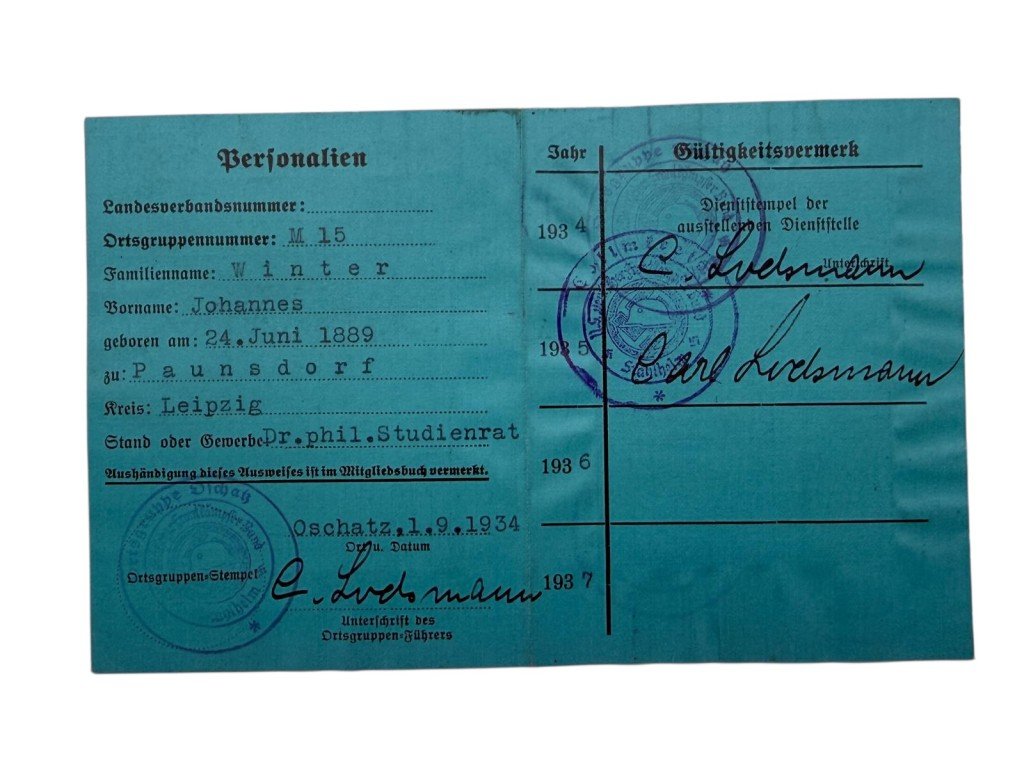 Original WW1-WWII German army/Stahlhelmbund/Wehrmacht grouping Johannes Winter — image 22