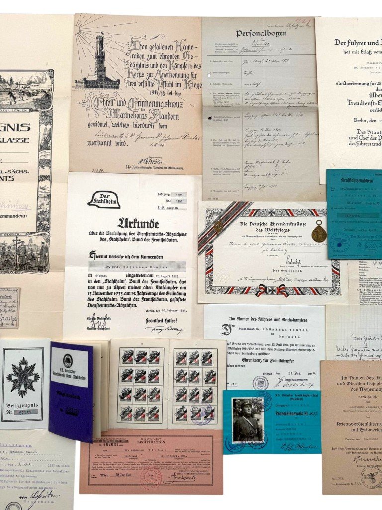 Original WW1-WWII German army/Stahlhelmbund/Wehrmacht grouping Johannes Winter — image 3