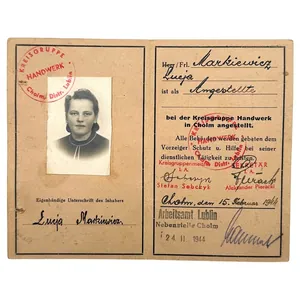 Original WWII German Dienstausweis Hauptgruppe Gewerbl. Wirtschaft u. Verkehr – …