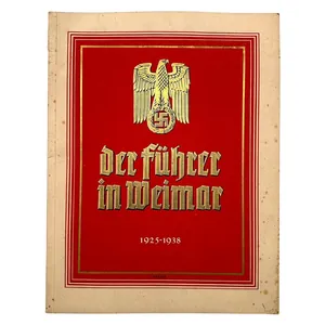 Original WWII German NSDAP book 'Der Führer in Weimar 1925–1938'