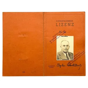 Original WWII German Dienstausweis Lizenz Zentrale für Vollblutzucht und Rennen …