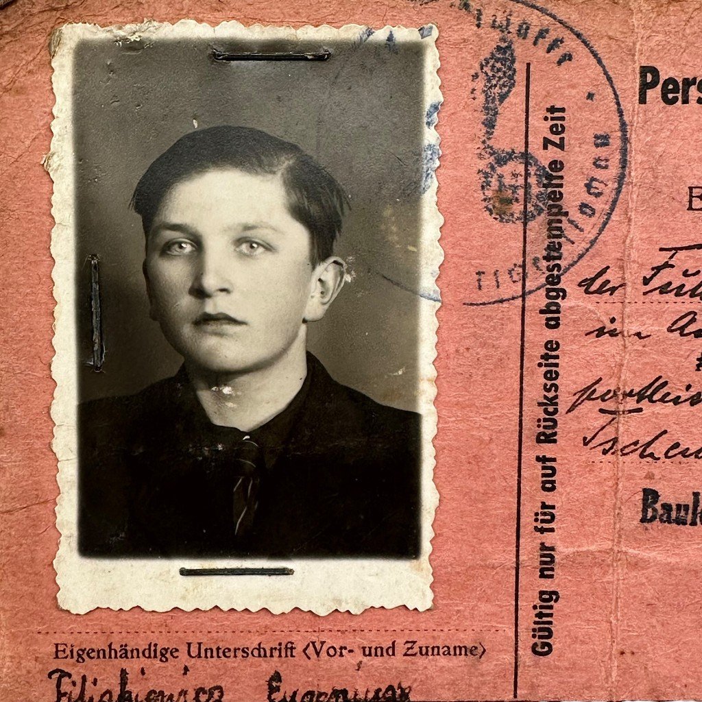 Original WWII German Personal-Ausweis Bauleitung der Luftwaffe in Częstochowa in Poland — image 2