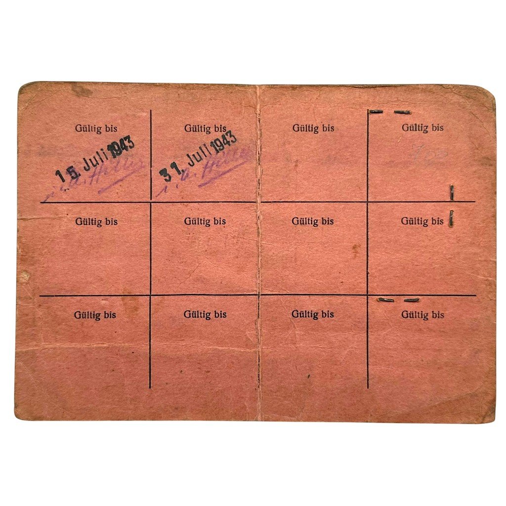 Original WWII German Personal-Ausweis Bauleitung der Luftwaffe in Częstochowa in Poland — image 4