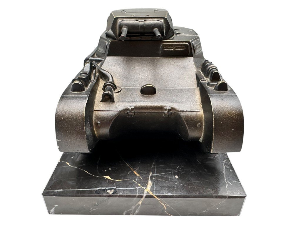 Original WWII German Panzerkampfwagen I in bronze on marble — image 3