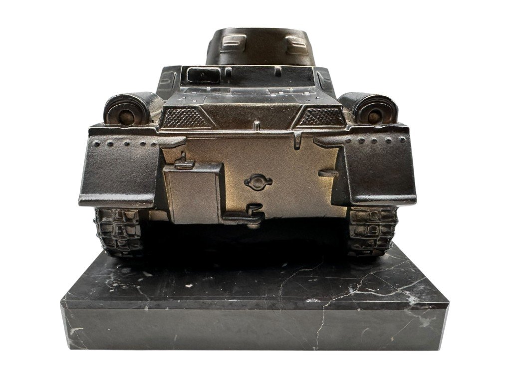 Original WWII German Panzerkampfwagen I in bronze on marble — image 5