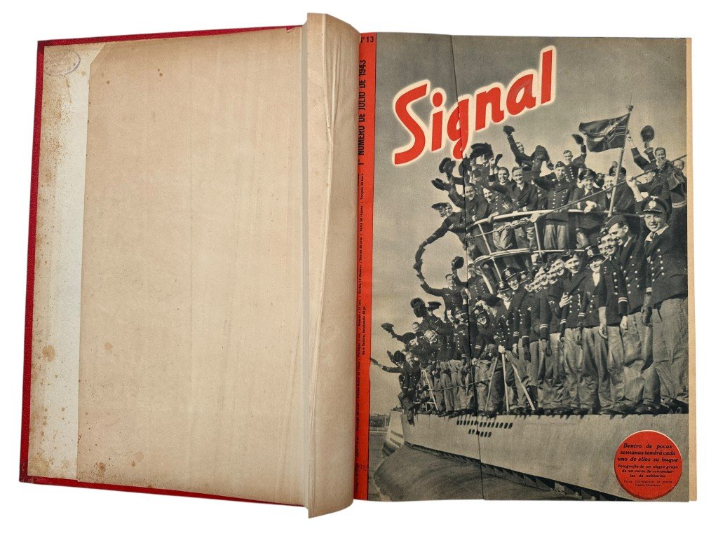 Original WWII Spanish/German two-volume bound annual edition of the magazine Signal (Spanish-language edition) 1943 — image 10