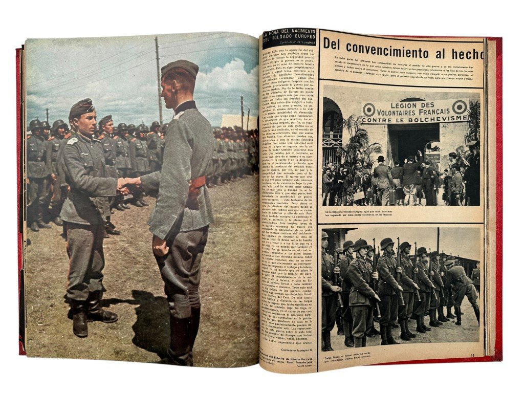 Original WWII Spanish/German two-volume bound annual edition of the magazine Signal (Spanish-language edition) 1943 — image 12