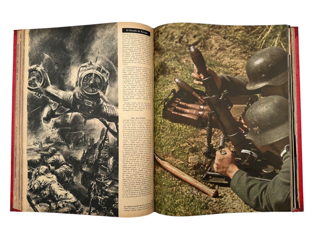 Original WWII Spanish/German two-volume bound annual edition of the magazine Signal (Spanish-language edition) 1943 — image 14