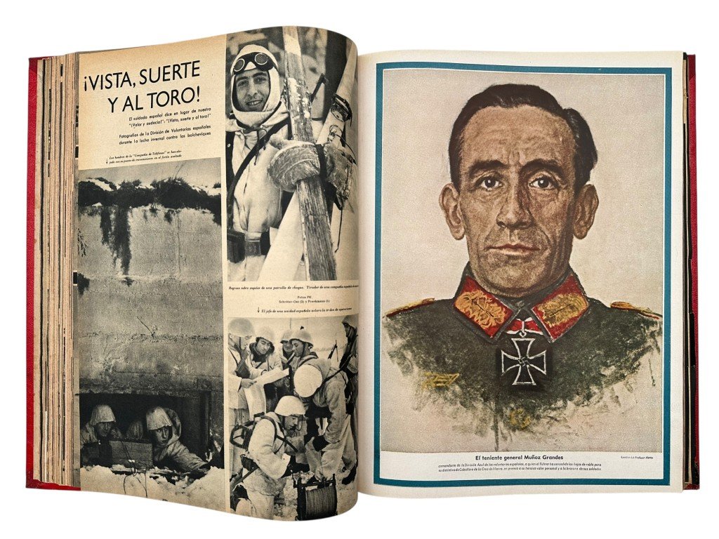 Original WWII Spanish/German two-volume bound annual edition of the magazine Signal (Spanish-language edition) 1943 — image 15