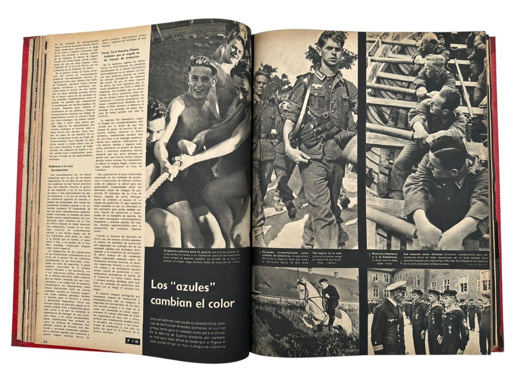 Original WWII Spanish/German two-volume bound annual edition of the magazine Signal (Spanish-language edition) 1943 — image 16