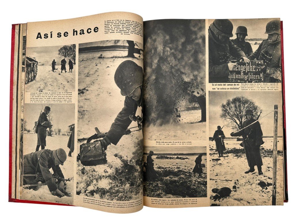 Original WWII Spanish/German two-volume bound annual edition of the magazine Signal (Spanish-language edition) 1943 — image 19