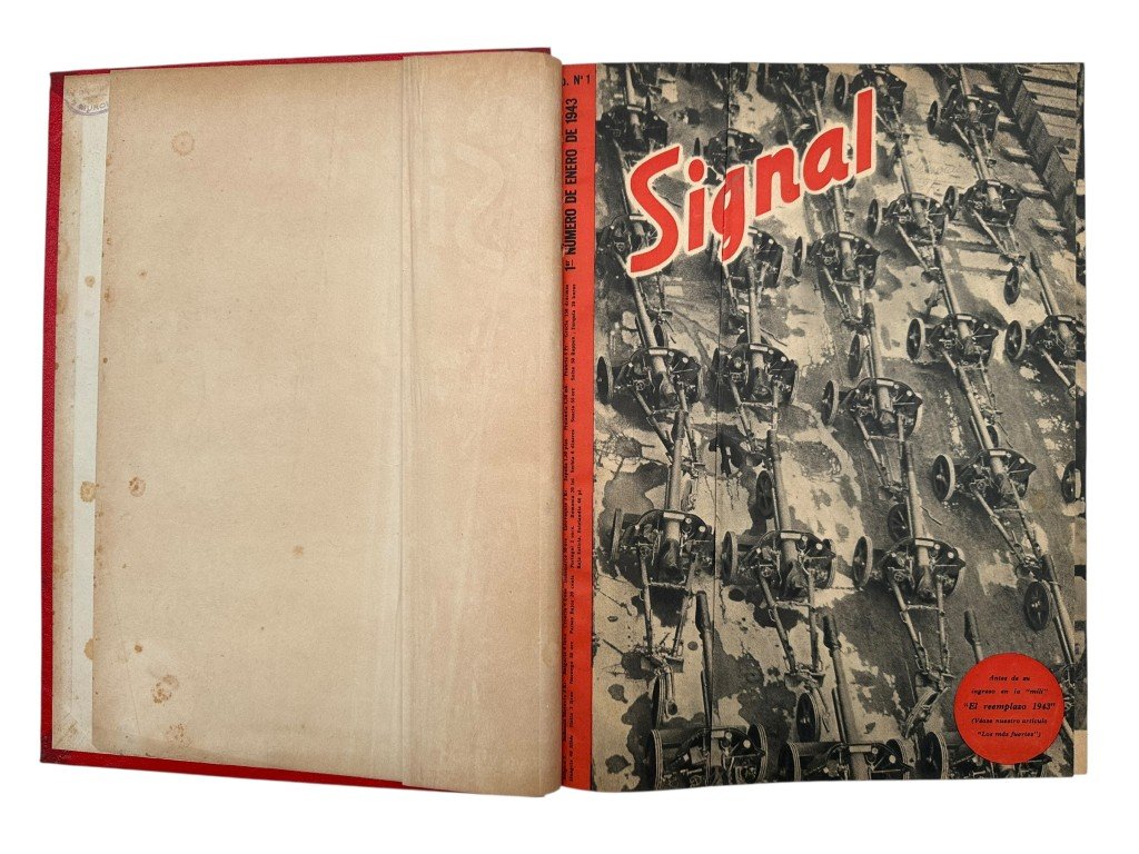 Original WWII Spanish/German two-volume bound annual edition of the magazine Signal (Spanish-language edition) 1943 — image 22