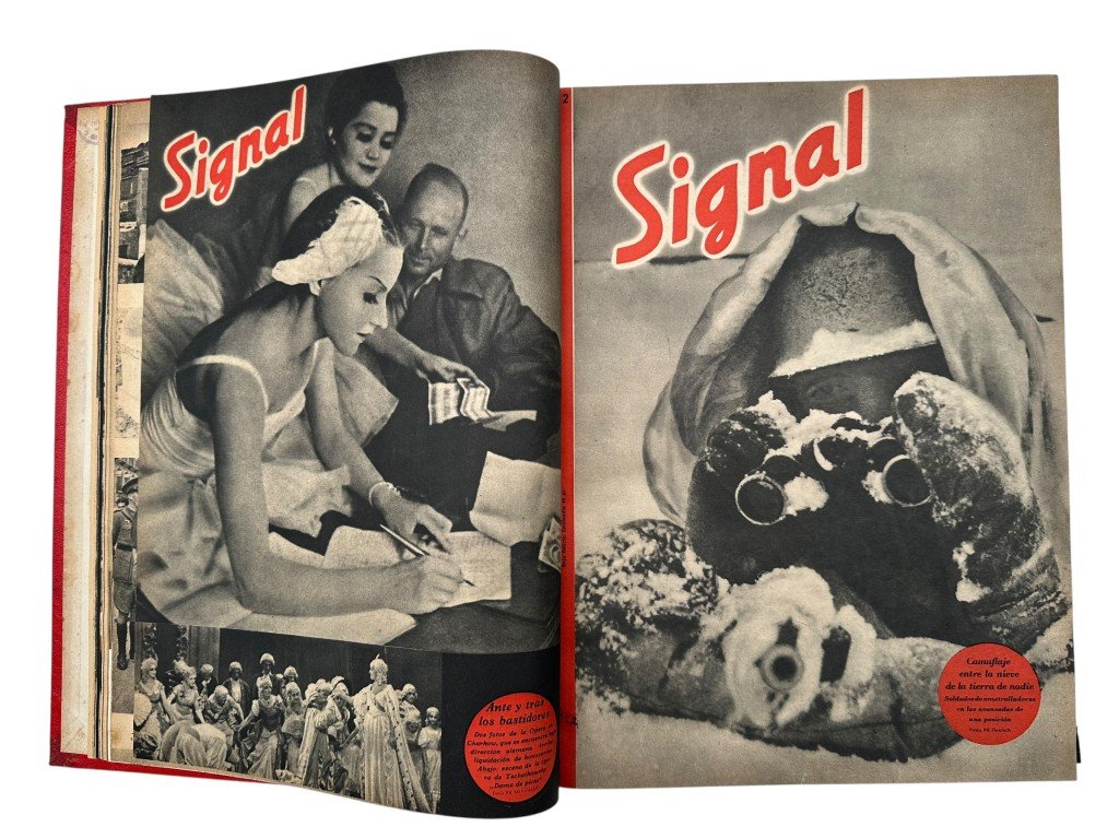 Original WWII Spanish/German two-volume bound annual edition of the magazine Signal (Spanish-language edition) 1943 — image 3