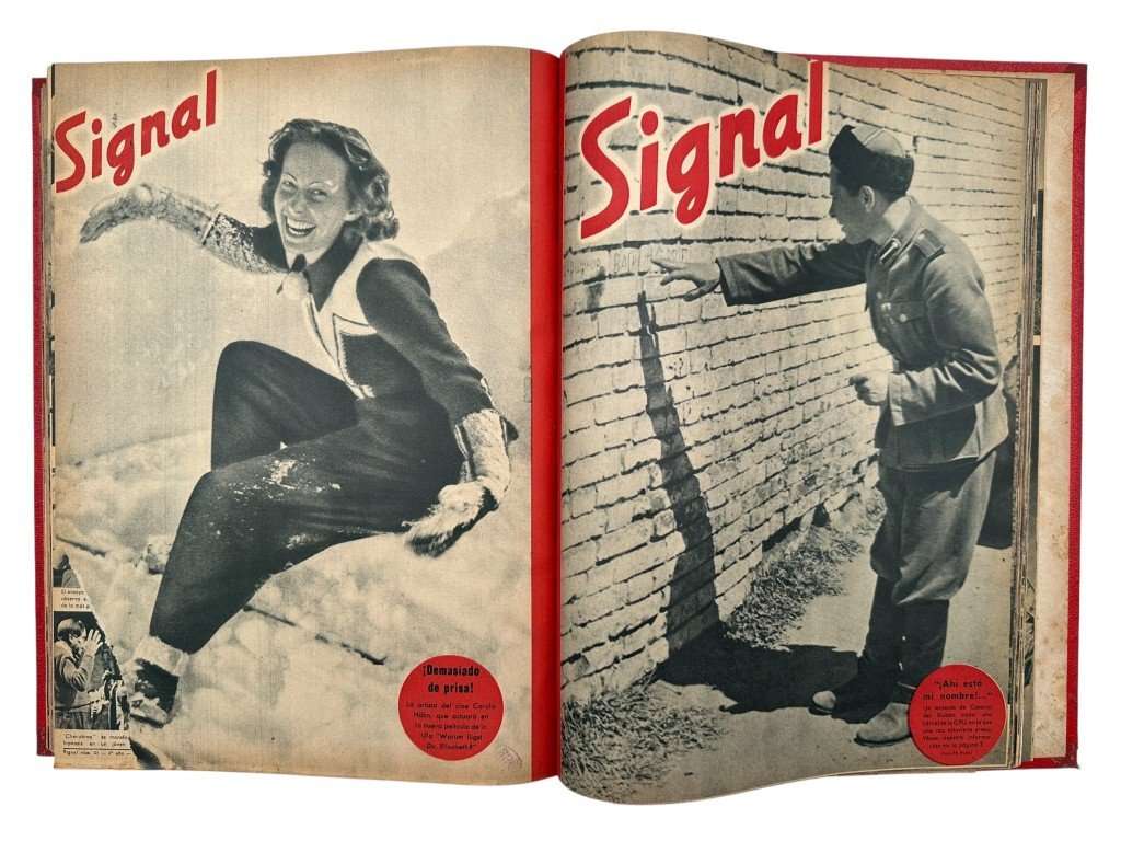 Original WWII Spanish/German two-volume bound annual edition of the magazine Signal (Spanish-language edition) 1943 — image 5
