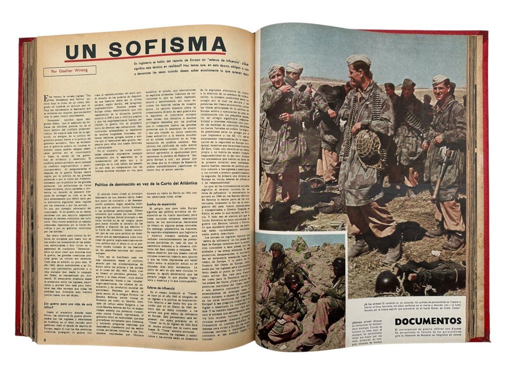 Original WWII Spanish/German two-volume bound annual edition of the magazine Signal (Spanish-language edition) 1943 — image 7