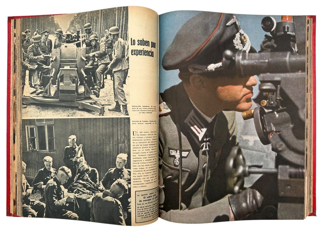 Original WWII Spanish/German two-volume bound annual edition of the magazine Signal (Spanish-language edition) 1943 — image 8